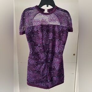 Curtain Call Will of Gravity Lacy Purple Romper Dance Costume
